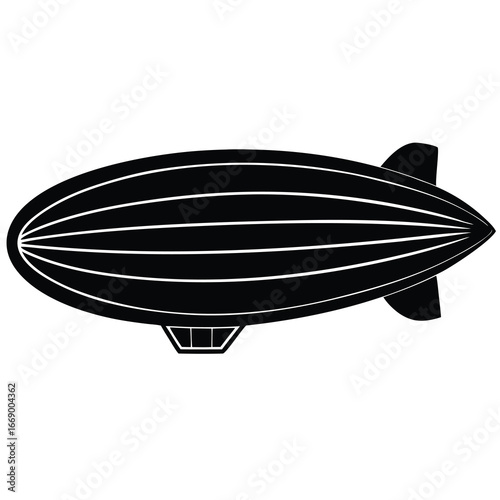 airship zeppelin silhouette vector art