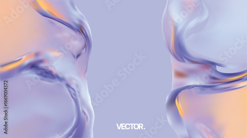 This piece explores abstract fluid shapes using soft pastel colors for expression and appeal