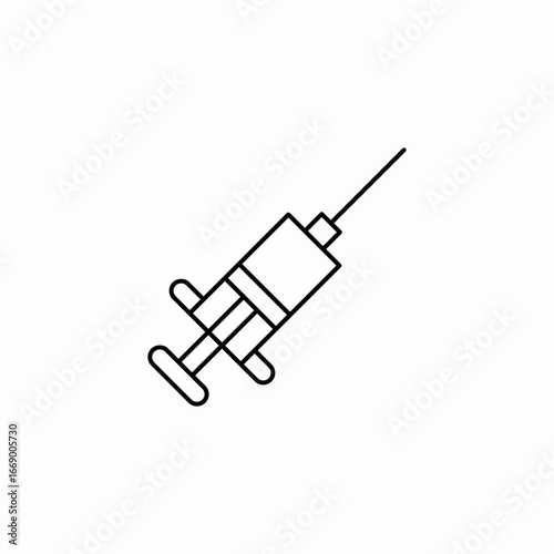 medical syringe icon sign vector
