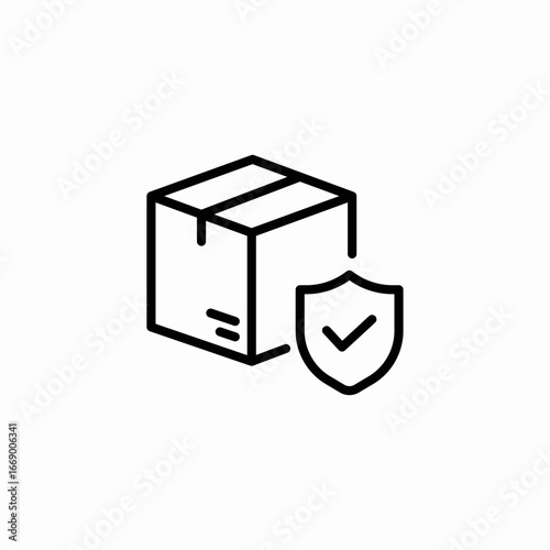 package shield icon sign vector