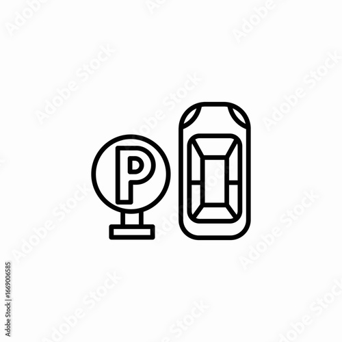 parking meter icon sign vector
