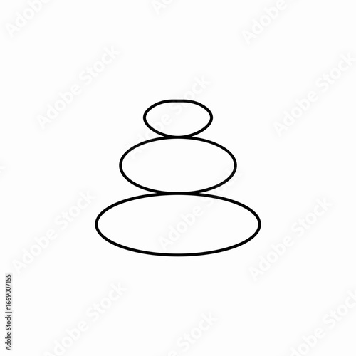 relaxation stones icon sign vector
