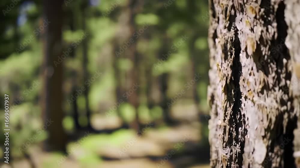 Pine Tree Foreground with Deep Forest Background Pine Tree Foreground with Deep Forest Background