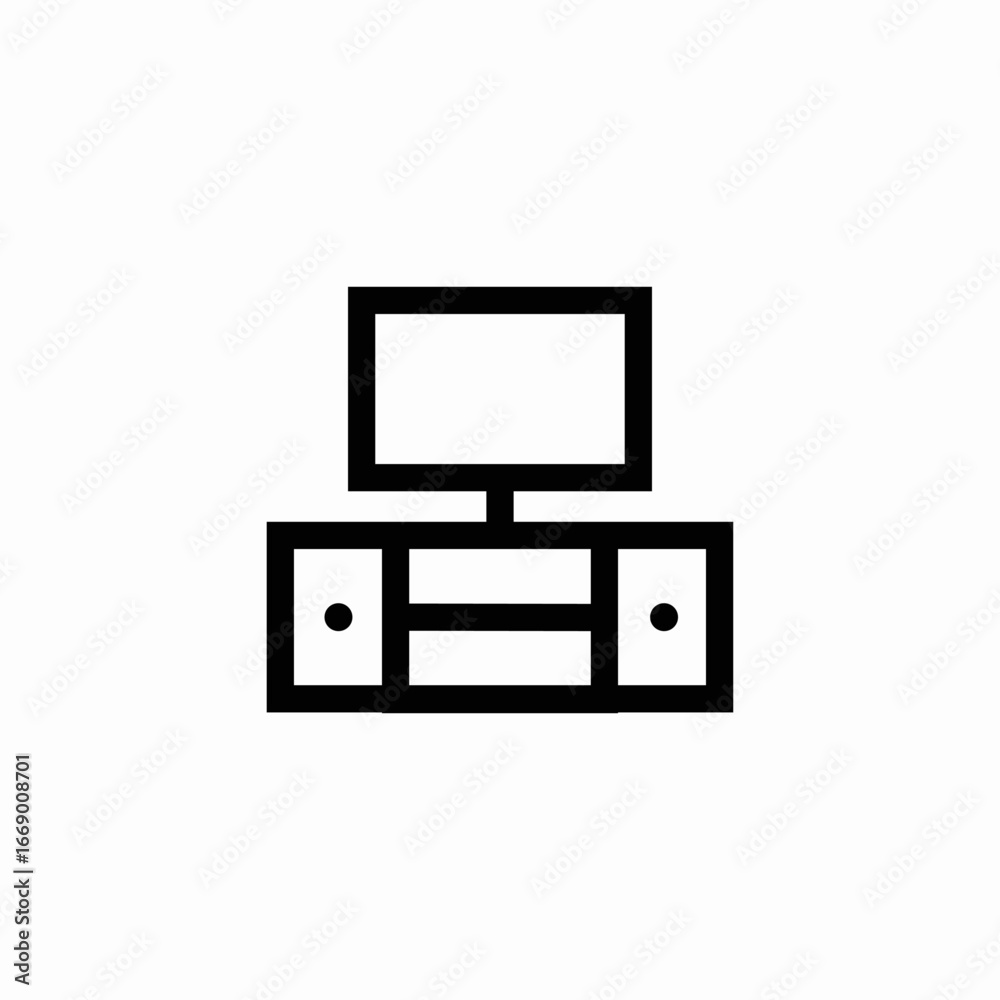 Obraz premium tv cabinet icon sign vector