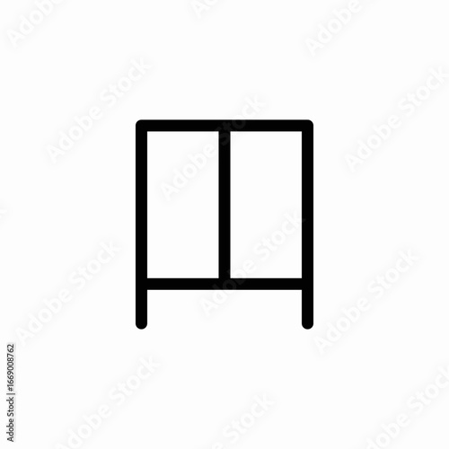 wardrobe closet icon sign vector