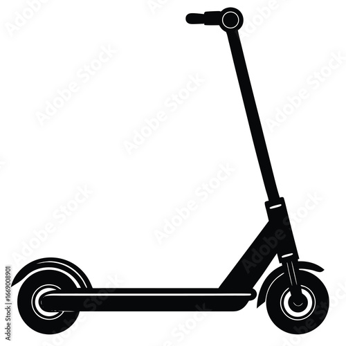 electric kick scooter silhouette vector art