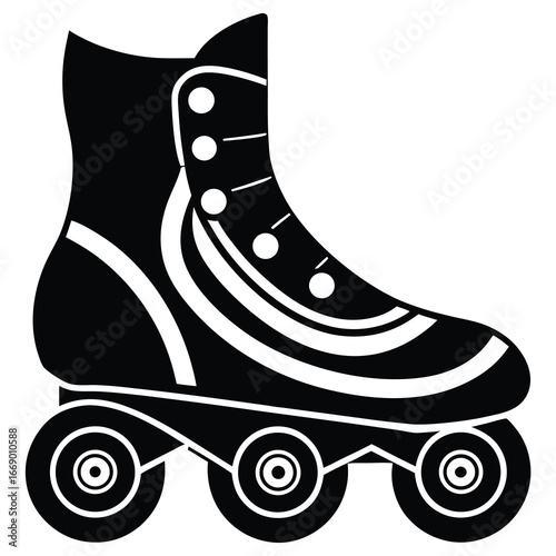 inline skates silhouette vector art