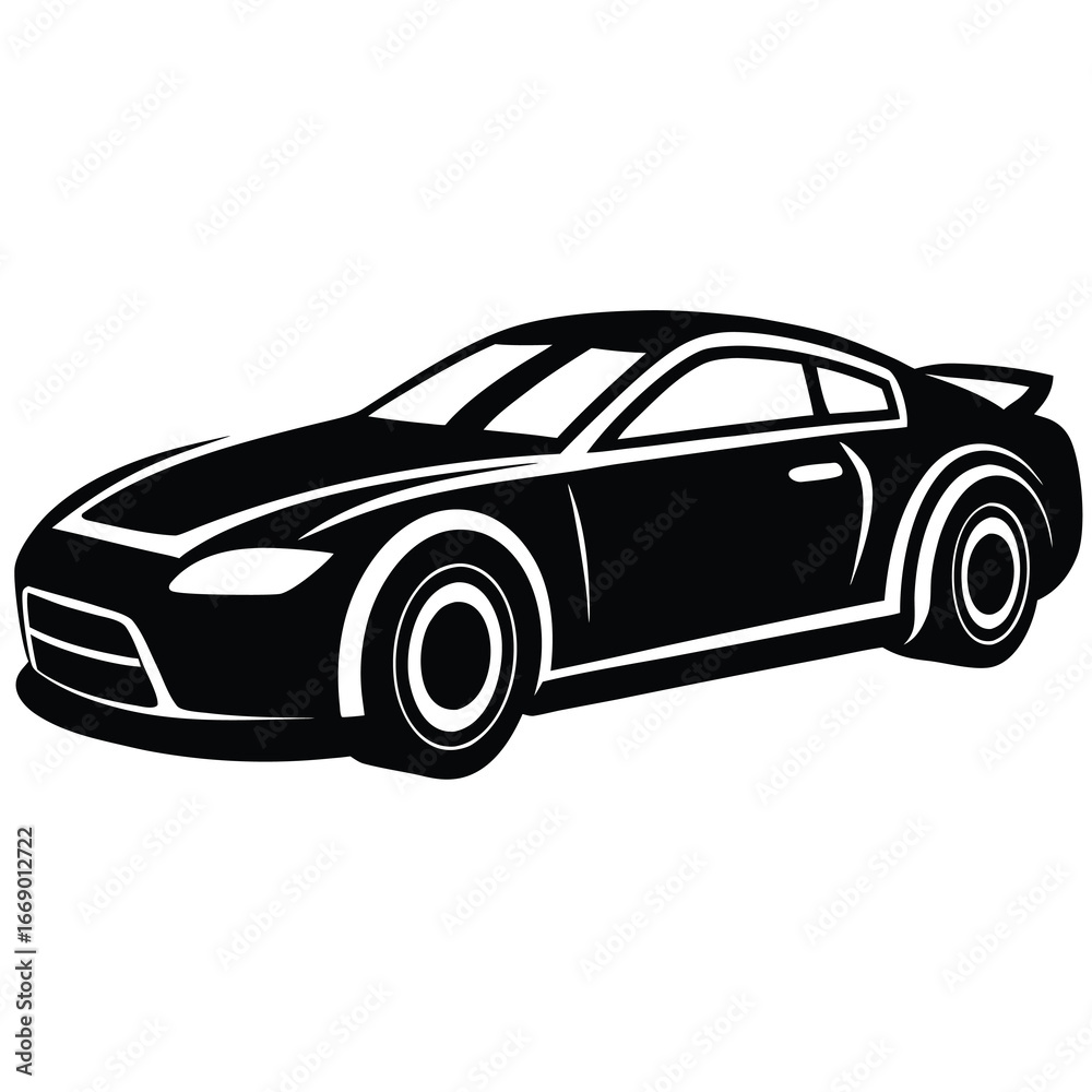 Fototapeta premium race car silhouette vector art
