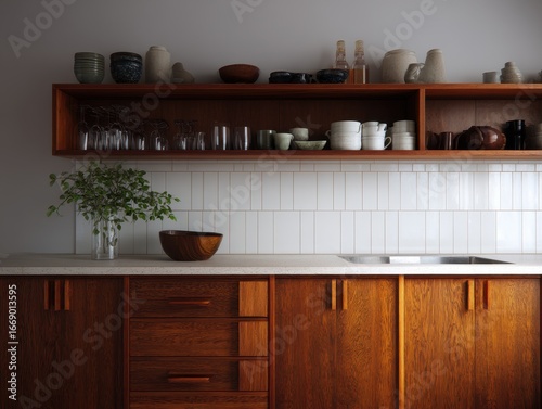 A mid-century modern kitche...
