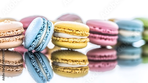 Wallpaper Mural Colorful Macarons Pastry Dessert Sweet Treats Closeup Torontodigital.ca