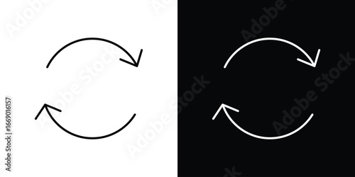 Refresh icons, vector best stroke icon EPS