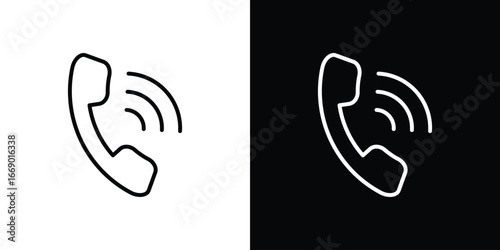 Phone call icons, vector best stroke icon EPS