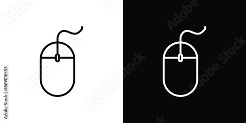 Mouse icons, vector best stroke icon EPS