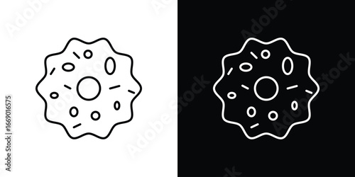 Microorganism icons, vector best stroke icon EPS