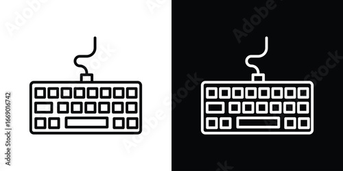 Keyboard icons, vector best stroke icon EPS