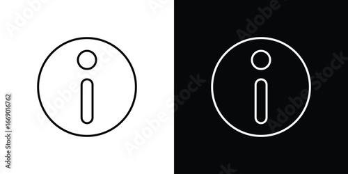 Info icons, vector best stroke icon EPS
