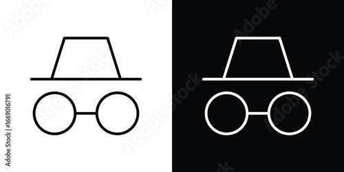 Incognito icons, vector best stroke icon EPS