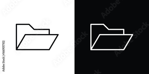 Folder icons, vector best stroke icon EPS