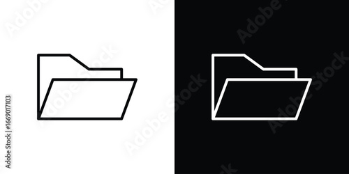 Folder icons, vector best stroke icon EPS