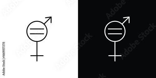 Equality icons, vector best stroke icon EPS