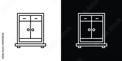 Cabinet icons, vector best stroke icon EPS