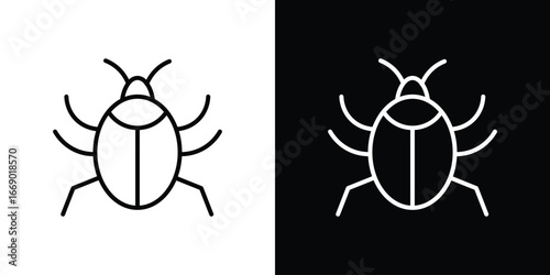 Bug icons, vector best stroke icon EPS