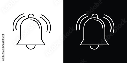 Bell ring icons, vector best stroke icon EPS