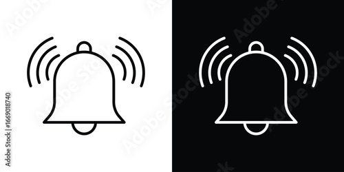 Bell ring icons, vector best stroke icon EPS