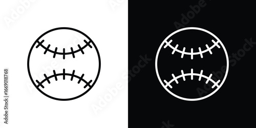 Baseball icons, vector best stroke icon EPS