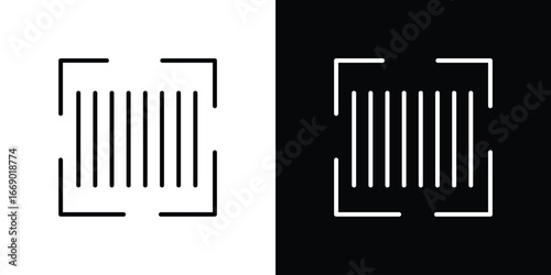 Barcode read icons, vector best stroke icon EPS