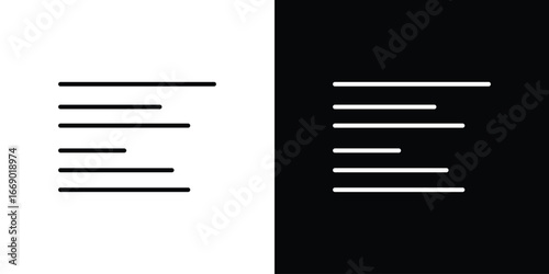 Align left icons, vector best stroke icon EPS