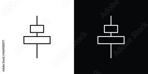 Align center icons, vector best stroke icon EPS