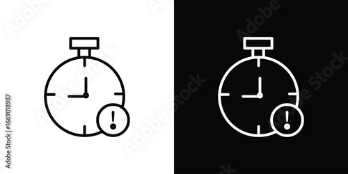 Alarm exclamation icons, vector best stroke icon EPS