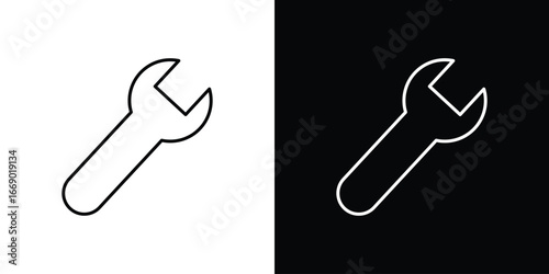 Wrench icons, vector best stroke icon EPS