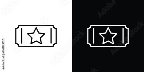 Ticket icons, vector best stroke icon EPS