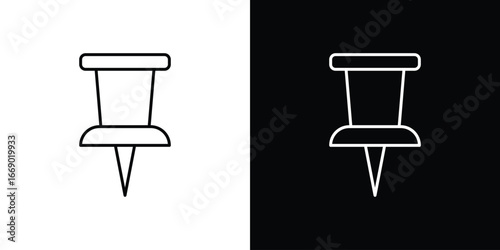 Thumbtack icons, vector best stroke icon EPS