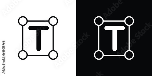 Text icons, vector best stroke icon EPS