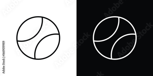 Tennis icons, vector best stroke icon EPS