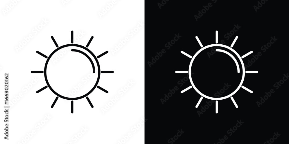 Obraz premium Sun icons, vector best stroke icon EPS