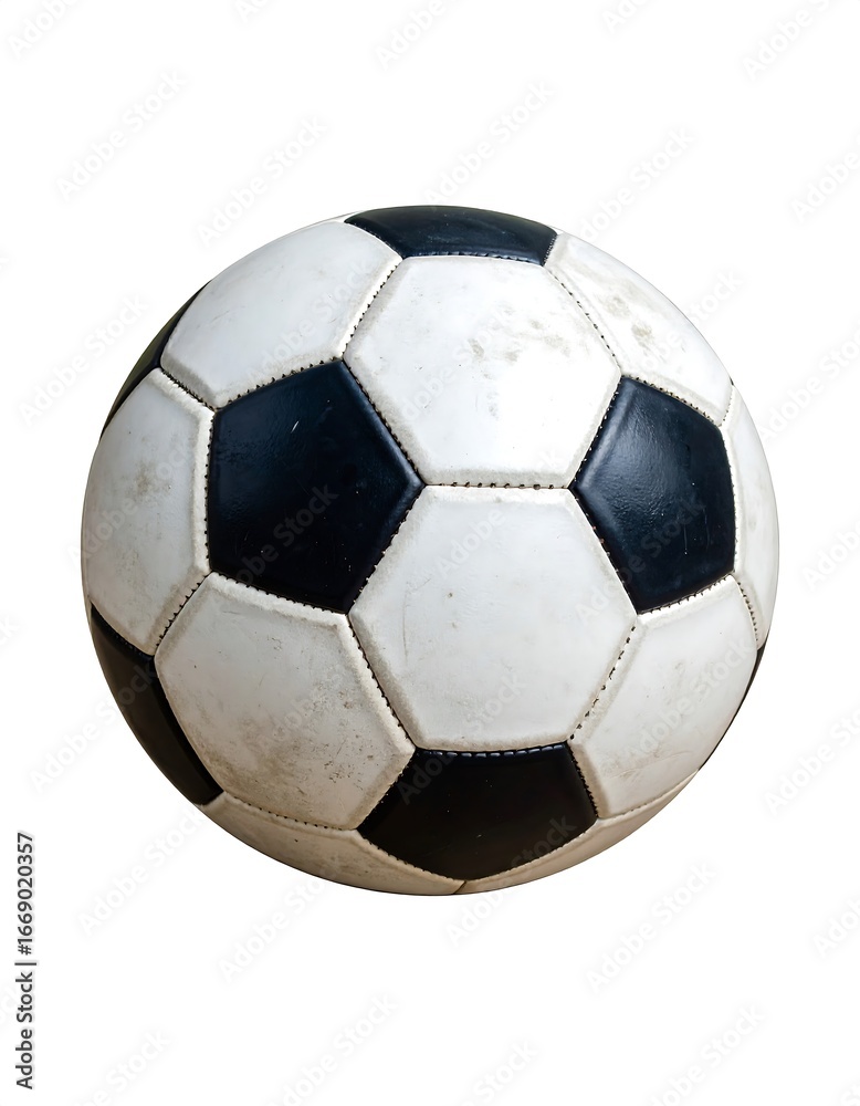 Fototapeta premium Soccer ball, dirty, worn