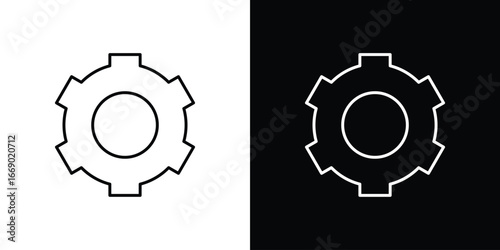 Settings icons, vector best stroke icon EPS
