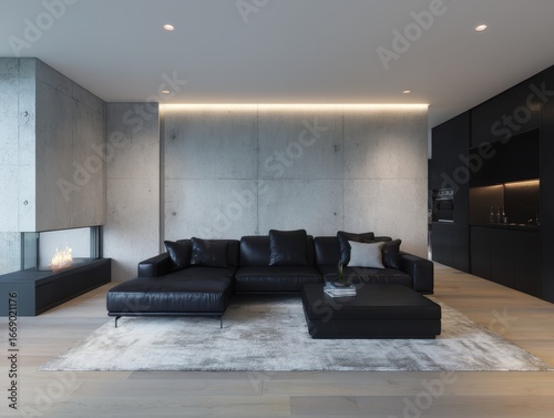 A modern living room boasts...