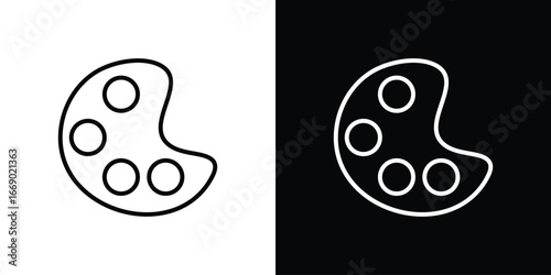 Palette icons, vector best stroke icon EPS