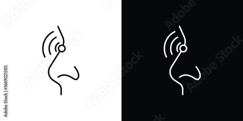 Nose pain icons, vector best stroke icon EPS