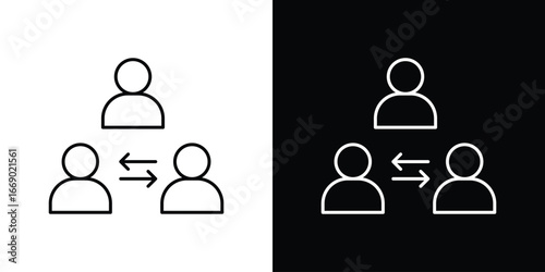 Mediator icons, vector best stroke icon EPS