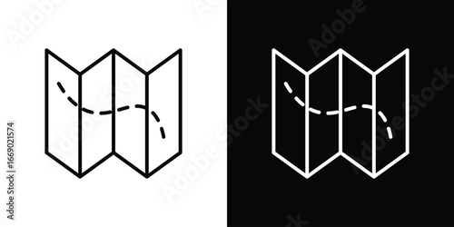 Map icons, vector best stroke icon EPS