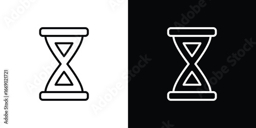 Hourglass icons, vector best stroke icon EPS