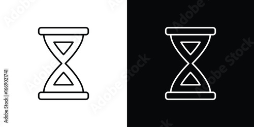 Hourglass end icons, vector best stroke icon EPS
