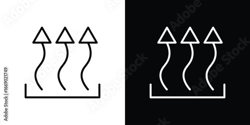 Heat icons, vector best stroke icon EPS