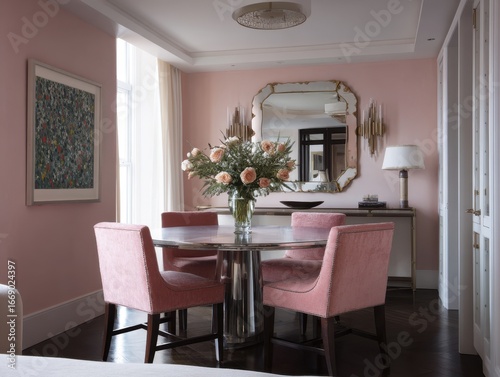 A sophisticated dining area...